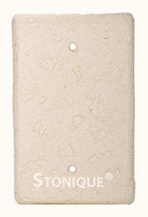Stonique® Blank Switch Plate Cover in Biscuit
